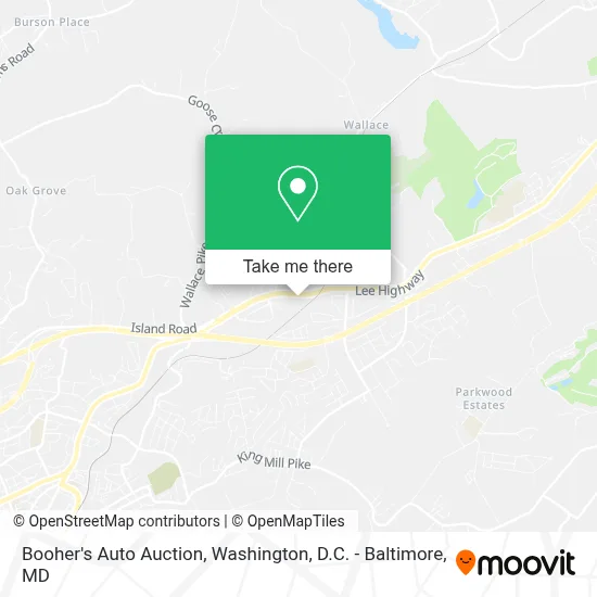 Booher's Auto Auction map