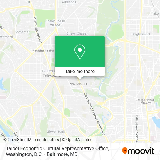 Taipei Economic Cultural Representative Office map