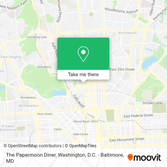 The Papermoon Diner map
