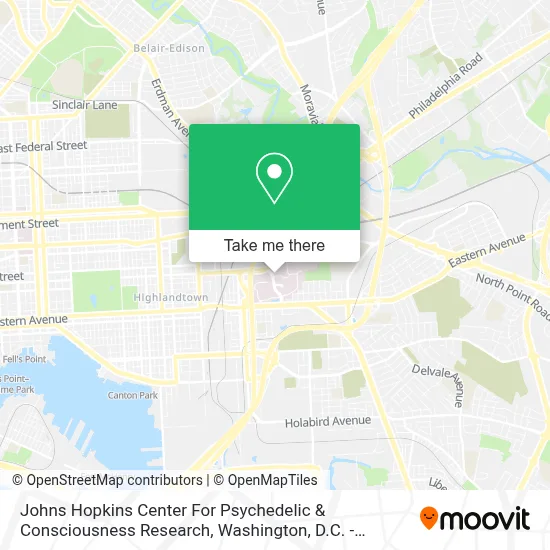 Johns Hopkins Center For Psychedelic & Consciousness Research map