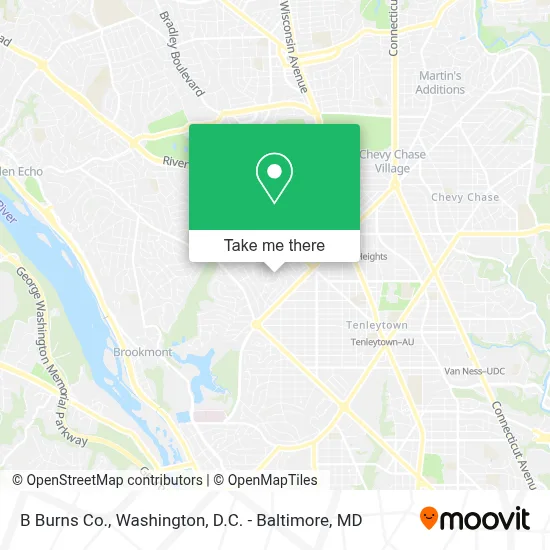 B Burns Co. map