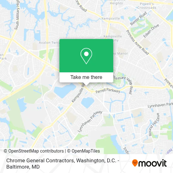 Chrome General Contractors map
