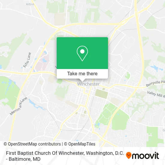 First Baptist Church Of Winchester map