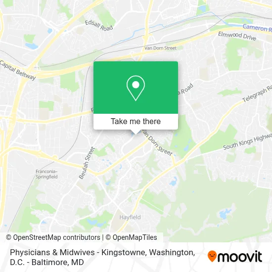 Physicians & Midwives - Kingstowne map