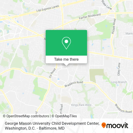 George Mason University Child Development Center map