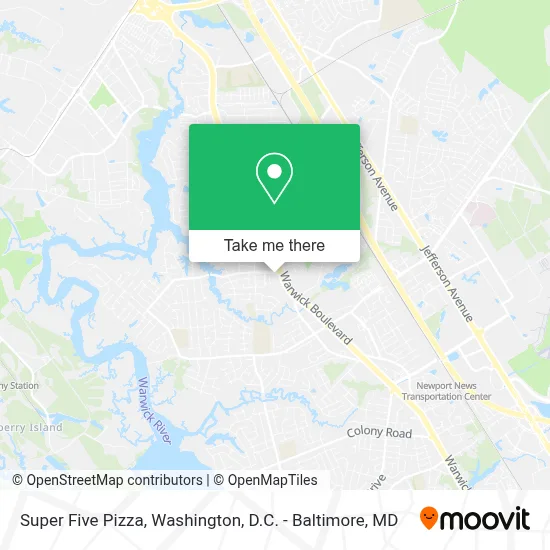 Super Five Pizza map