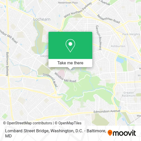Lombard Street Bridge map