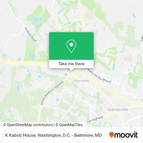 K Kabob House map