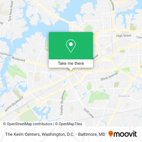 The Keim Centers map