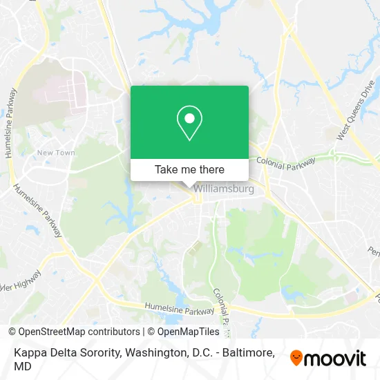 Kappa Delta Sorority map