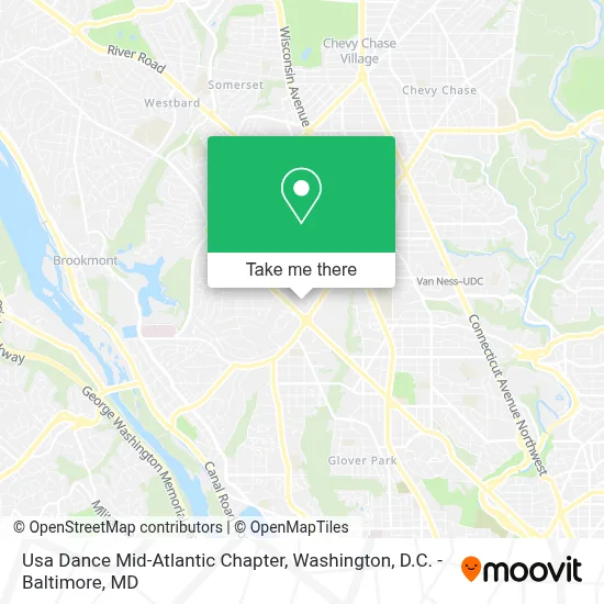 Usa Dance Mid-Atlantic Chapter map