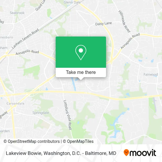 Lakeview Bowie map