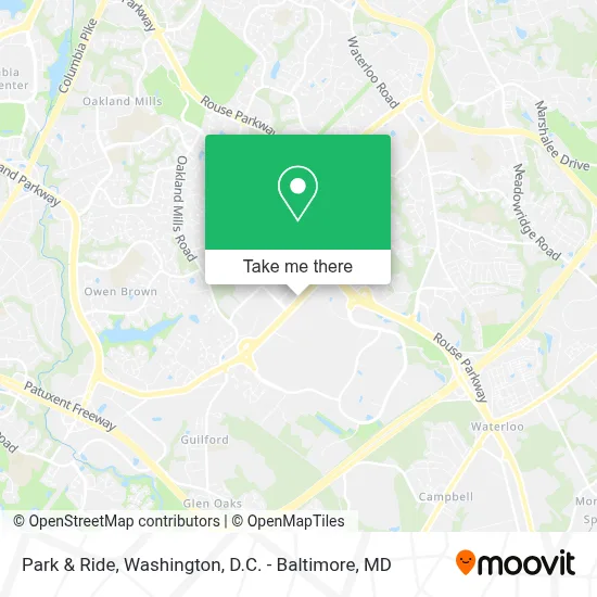Park & Ride map