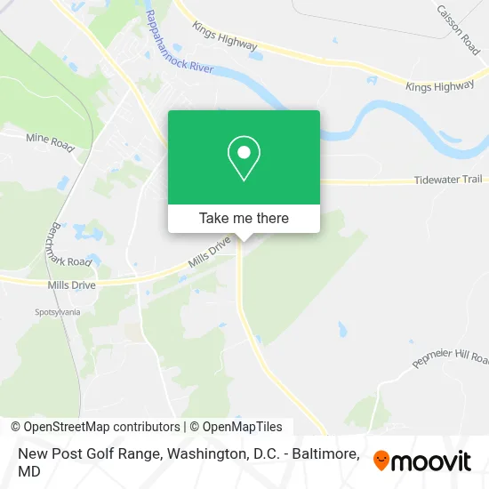 New Post Golf Range map