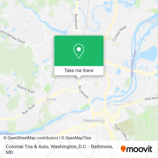 Colonial Tire & Auto map