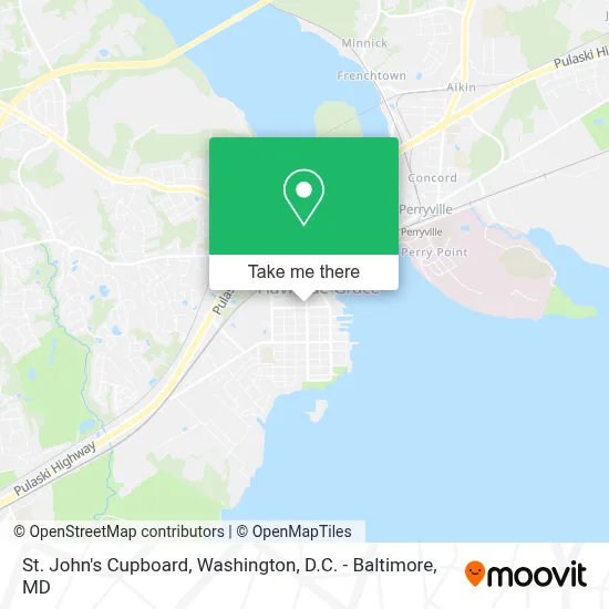 St. John's Cupboard map