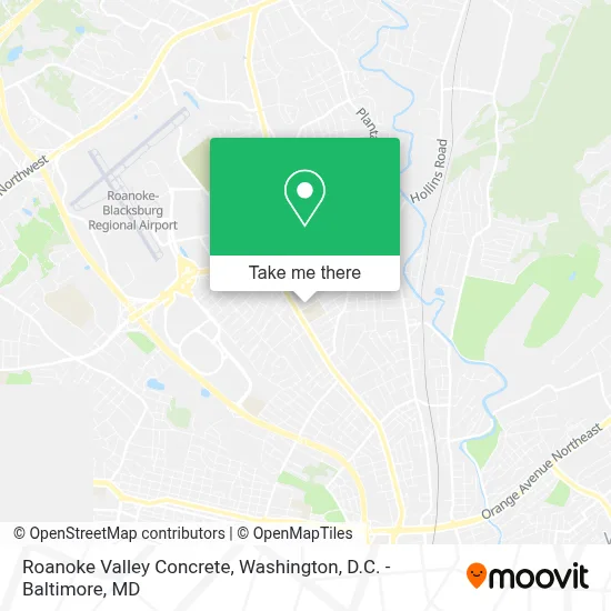 Roanoke Valley Concrete map