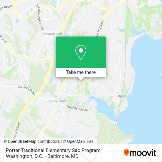 Porter Traditional Elementary Sac Program map