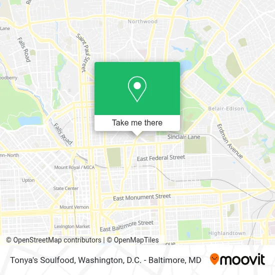 Tonya's Soulfood map