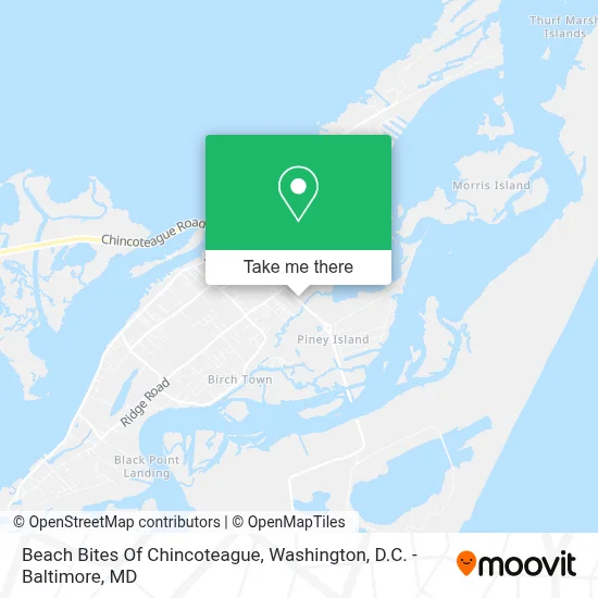 Beach Bites Of Chincoteague map