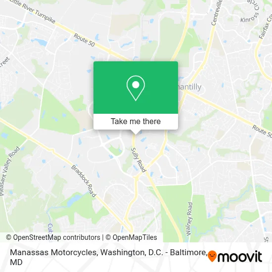 Manassas Motorcycles map