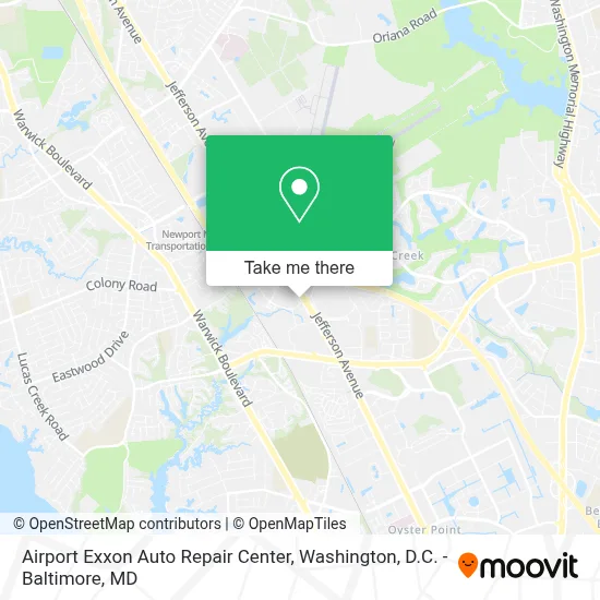 Airport Exxon Auto Repair Center map