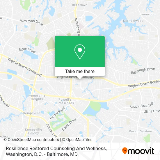 Resilience Restored Counseling And Wellness map