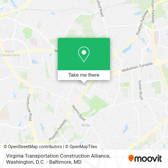 Virginia Transportation Construction Alliance map
