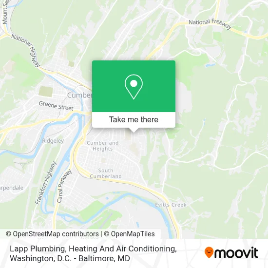 Lapp Plumbing, Heating And Air Conditioning map