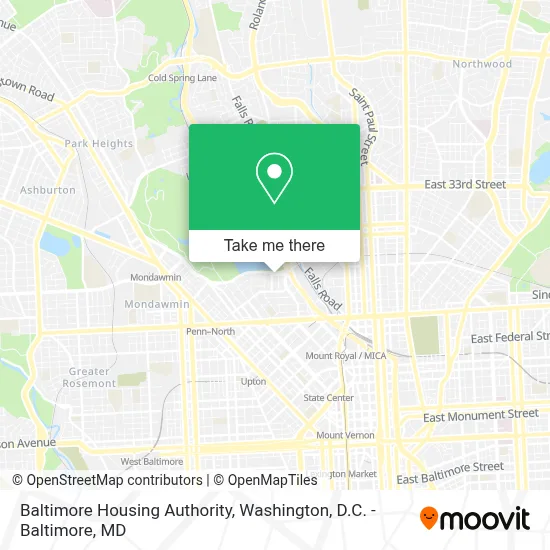 Baltimore Housing Authority map