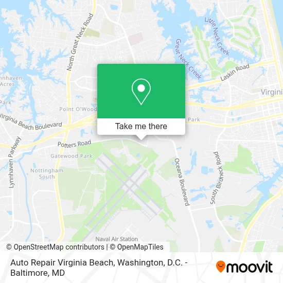 Auto Repair Virginia Beach map