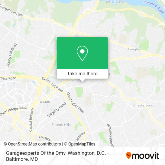 Garageexperts Of the Dmv map