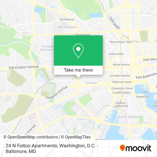 24 N Fulton Apartments map