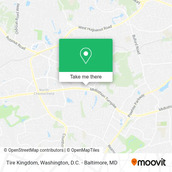 Tire Kingdom map