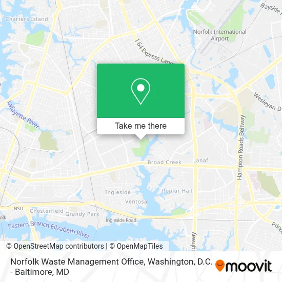 Norfolk Waste Management Office map