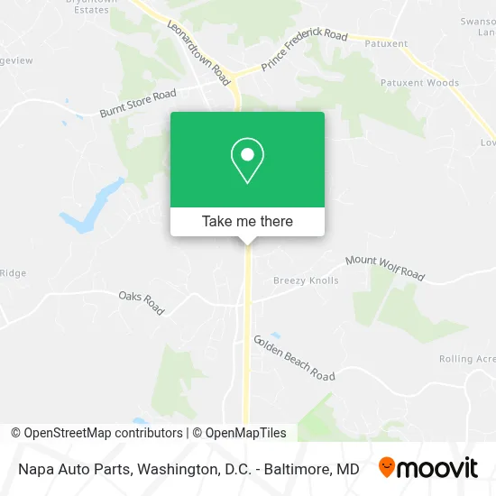 Napa Auto Parts map