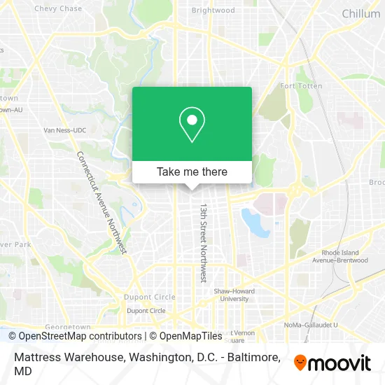 Mattress Warehouse map