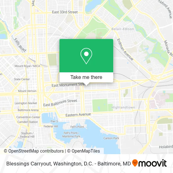 Blessings Carryout map