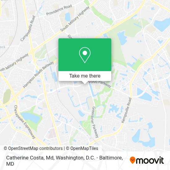 Catherine Costa, Md map