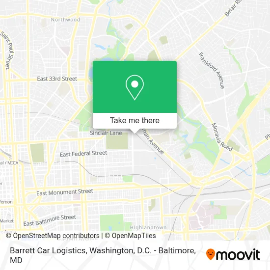 Barrett Car Logistics map