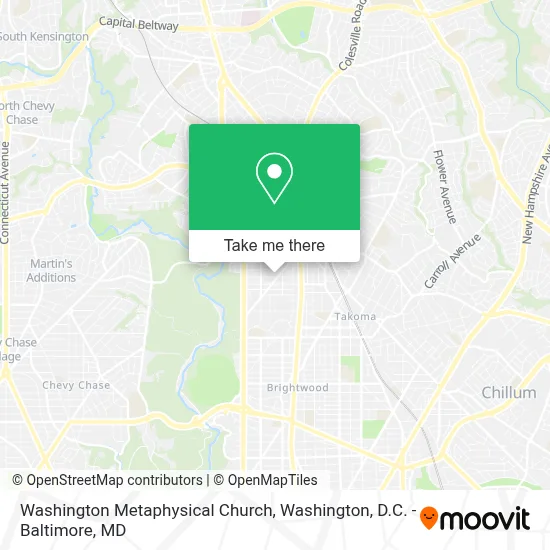 Washington Metaphysical Church map