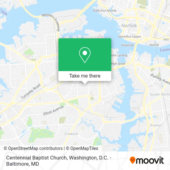 Centennial Baptist Church map