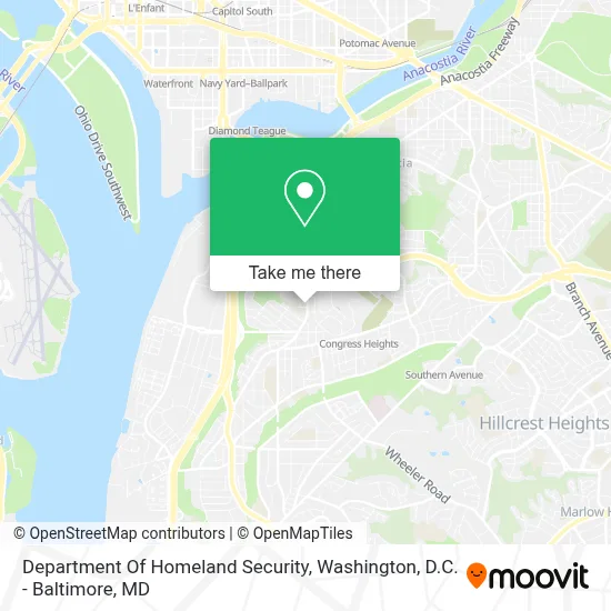 Department Of Homeland Security map