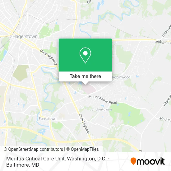 Meritus Critical Care Unit map