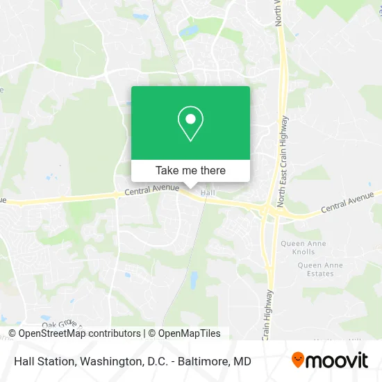 Hall Station map