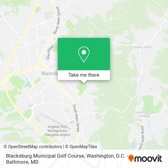Blacksburg Municipal Golf Course map