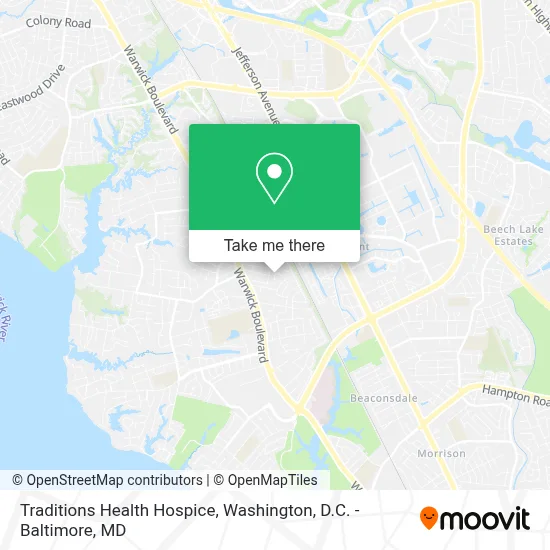 Traditions Health Hospice map