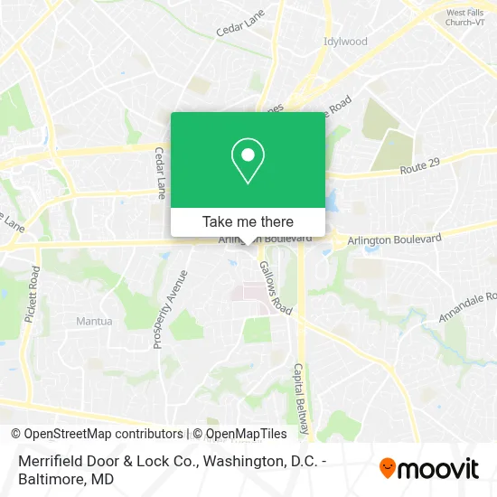 Merrifield Door & Lock Co. map