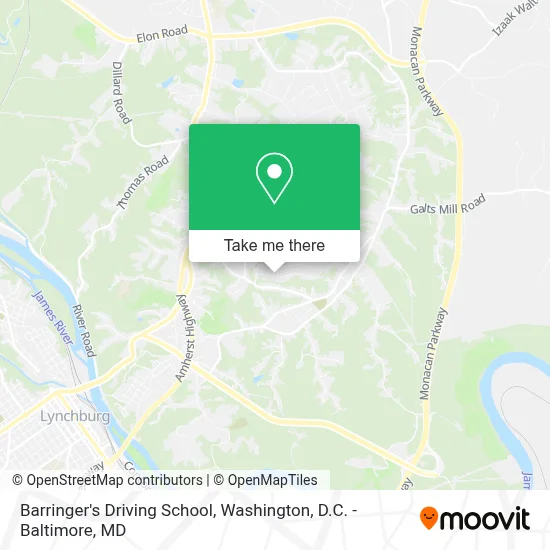 Barringer's Driving School map