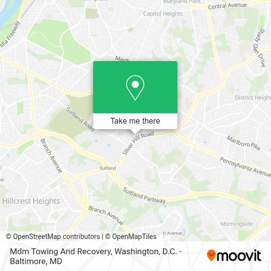 Mdm Towing And Recovery map